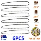 6Pc Chainsaw Chain 22" Inch Bar Saw 86DL 325 058 For BAUMR-AG SX75 MTM 72SX 62SX