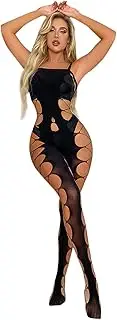 [Generic] Womens Sexy Lingerie Open Crotch Body Stocking Bodysuit Sheer Lingerie Lingerie Push up Bra
