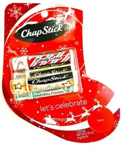 ChapStick Let's Celebrate 4 Stick Candy Cane Holiday Cocoa Pumpkin Sugar Cookie