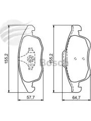 Bosch Disc Pad Front Set Alfa Romeo Mito Abarth 695 (BP1170)