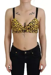 Dolce & Gabbana Chic Leopard Print Sleeveless Corset Women's Top Authentic