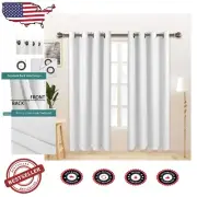 Stylish Thermal Insulated Blackout Curtains - Linen Look Drapes, 50 x 120 Inches