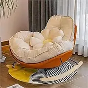 AUPRES Patio Outdoor Rocking Chair Modern Lounge Chair Padded Cushion Rocker Recliner Chair Outdoor for Front Porch, Living Room, Patio, Garden, Yard(Orange)