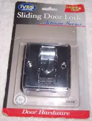 IVES by Schlage Sliding Door Lock Artisan Series Door Hardware 625 NEW
