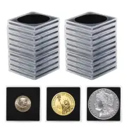 Coin Snap Holders, 20 Pcs Silver Dollar Coin Holders, Clear Coin Capsules Cas...