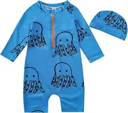 [Generic] Girl Swimsuit 12 Hat Wear 1 Cartoon Swimwear Girls Boys Swimsuit 12M-5Y Summer Baby Printed Set Pieces Suit Bathing Beach Girls Swimwear Guard Set Girls 6