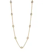 Nadri Elevate Cubic Zirconia Station Necklace in 18K Gold Plated, 16-18