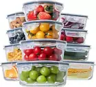 24Pc Glass Food Storage Containers with Lids, Glass Meal Prep Containers, Airtig