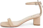 [QIY] Women Heeled Sandals Bow Heels Low Chunky 1.97" Heels Ankle Strap Square Open Toe Strappy Heels Women Block Heeled Sandals Party Dress Shoes