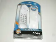 Coby CT-P260 White StreamLine Desk/Wall Mountable Phone Lighted Keypad Slim New