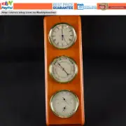 New antique wooden triple function quartz wall clock home decorate display