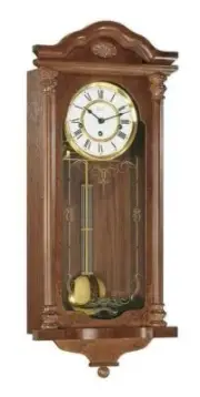 70509030341 Fulham Westminster Chime Wall Clock, Walnut