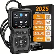 OBD2 Scanner Diagnostic Tool for Car Check Engine Code Reader with Reset Professional OBD II/EOBD, Live Data, Mode 6, Mode 8 & I/M Readiness Auto Scan Tool for All Vehicles After 1996, 2025 Upgraded