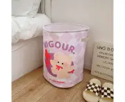 Laundry Basket Cute Cartoon Foldable Waterproof Large Capacity Dirty Laundry Basket For Dormitory Laundry Room Bathroom Yellow Bear