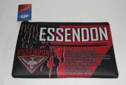 Essendon Bombers AFL Team Song Logo Printed Neoprene Zip Up Pencil Case New