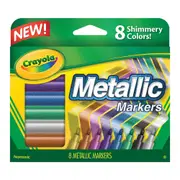 Crayola Metallic Markers Colouring/Drawing Art/Craft 3y+ [8-Pieces]