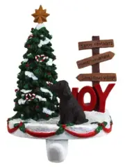 English Cocker Spaniel Stocking Holder Hanger Black