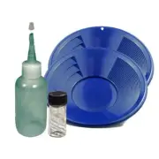 (2) 12" Blue Gold Pan Panning Kit with Sniffer & Vial