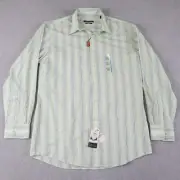 Van Heusen Studio Shirt Mens 15.5 32/33 Slim Fit Button Striped Long Sleeve NWT