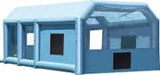 VEVOR Inflatable Paint Booth, 32.8 x 21 x 14.8 ft Inflatable Spray Booth, with 1100W+750W Powerful Blowers and Air Filter System, Portable Car Paint Booth for Large Truck, Large Van, Large Machinery