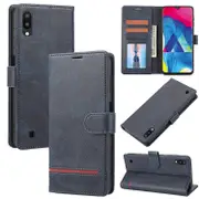 For Samsung Galaxy A10 Classic Wallet Flip Leather Phone Case Blue