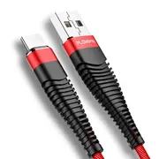 Hi-Tensile Type C Cable Braided Charging Data Cable 1M For Oneplus 5T Xiaomi Mix 2S Mi A1 S9 RED COLOR