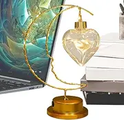 Eids Moon Table Lamp, Decorative Bedside Light, Warm Reading Lamp, Crescent Design, Soothing Ambiance for Bedroom, Study Room, Living Room Decor, 10.24x6.3 Inches