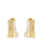 Alberto Milani 18K Yellow Gold Via Mercanti Diamond Hoop Earrings
