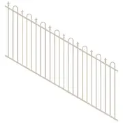 ProtectorAl 1201-2400W x 1200H Surfmist Loop & Spear Top Pool Fence Panel Raked 16-30º