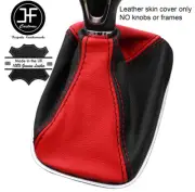 BLACK & RED TOP GRAIN LEATHER GEAR GAITER FITS VAUXHALL OPEL INSIGNIA 2008-16 (for: Opel)