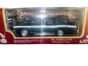NRFB NEW NIB VHTF MAISTO 1:18 1969 PLYMOUTH BARRACUDA GREEN METALLIC DIE-CAST