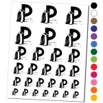 Animal Alphabet Letter P for Penguin Temporary Tattoo Water Resistant Set