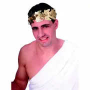 Roman Greek Gold Leaf Julius Caesar Men Costume Wreath