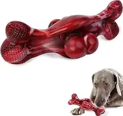 wikiRay Dog Chew Toy for Aggressive Chewers - Durable Nylon Dog Bone chew Toy Interactive Tough & Drumstick Bone for Large, Medium, and Small Dogs - Interactive Fun (Beef up to 22 kg)