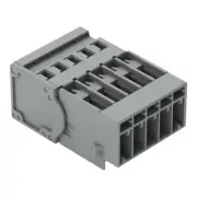 A● 2pcs WAGO 769-605 1-Conductor Male Connector 5-Pole 4,00 mm2 Gray New