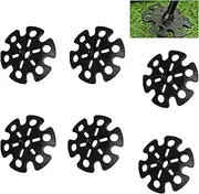 [XHHTEC] 6-Piece Removable Mud Ski Basket Set for Trekking Poles - Snow and Sand Baskets with Rubber Mud Ski Walking Stick Cap Guard Replacement - Essential Hiking Accessory in Black