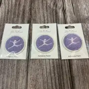 Self-Adhesive Gymnastics Patch 2” Pink/Purple Lot Of 3