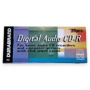20 Blank Digital Audio CD-R Disc 80 MIN 700MB Recordable CDR in Slim Jewel Cases