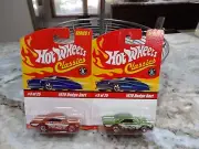 1970 DODGE DART 2004 HOT WHEELS CLASSICS SERIES 1 1:64 TWO CAR LOT
