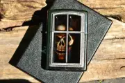 Zippo Lighter - Magic Window Skull Emblem - European Release - Anne Stokes