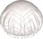 Glittery Pretty Pattern Print Various Activities Shower Cap Reusable Soft And Lightweight Bath Hair Cap Long Hair