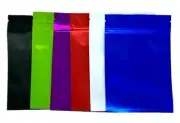 100 Pack Smell Proof Mylar Bags Aluminum Foil Pouch Resealable Zip Lock 4" x 6"
