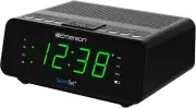 Smartset Dual Alarm Clock Radio with AM/FM Radio, Dimmer, Sleep Timer and .9" LE