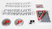 1978-83 Powerlite old school BMX bicycle decal SET - SHADOW BLACK (officially