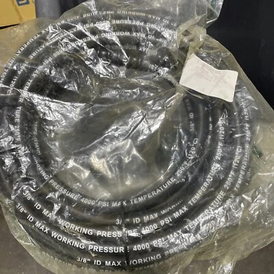 Qty=50 Foot: Peggas 4000 PSI 3/8" Hose R1 With Quick Connects