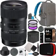 SIGMA 18-35mm 1.8 DC HSM Art Lens for Nikon F Mount + Pack & Accessories Bundle