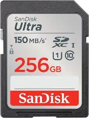 256GB Sandisk Ultra SDXC Memory Card Class 10 UHS-I (SDSDUNC-256G-GN6IN)