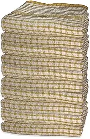 GABA 6PCs Dish Towels 60x90cm, Pre Shrunk, Machine Washable, Everyday Basic Tea Towels, 2 Times Bigger, Thicker, Better (Peach)