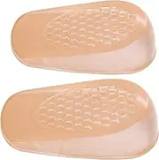 Baluue 1 Pair Invisible Heel Lift Inserts for Women Silicone Height Increase Insoles Shock Absorption Pads for Comfort Prevent Heel Slippage Suitable for All Footwear Types