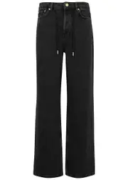 Ganni Izey Drawstring Straight-leg Jeans - Black - 24 (W24 / UK6 / XS) 24 (W24 / UK6 / XS)